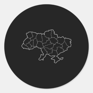 A Ukrainian Map Country Ukraine Classic Round Sticker
