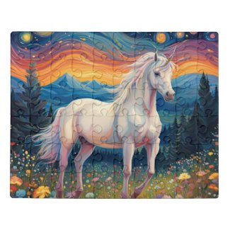A unicorn in The Starry Night