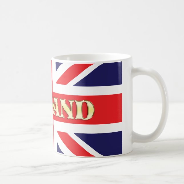 A Union Jack flag with England across it Coffee Mug (Right)