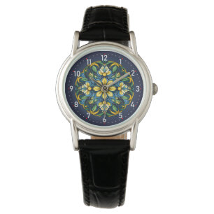 💚💙💛 A Unique Azulejo Elegance: Midnight Garden Watch