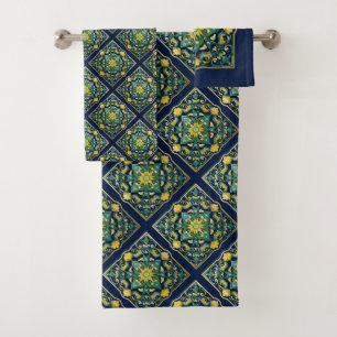 💛💚💙 A Unique Azulejo Masterpiece Bath Towel Set