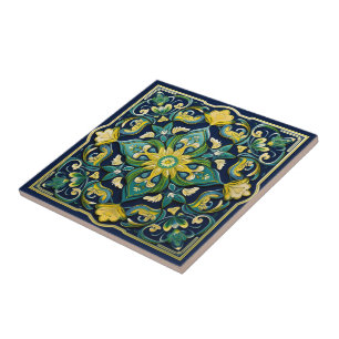💛💚💙 A Unique Azulejo Masterpiece Ceramic Tile