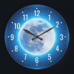 A Unique & Big Moon in Space - Magic Large Clock<br><div class="desc">- Our full moon wall clock is a unique and eye-catching way to add a touch of magic to your home. It features a crescent moon with a starry sky background, and it's sure to mesmerize everyone who sees it. The clock is made of high-quality materials and features a quartz...</div>