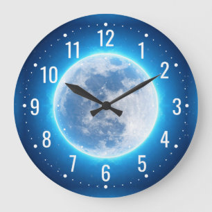 A Unique & Big Moon in Space - Magic Large Clock