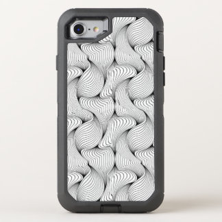 A Unique Black and White Interwoven Lines OtterBox Defender iPhone SE/8/7 Case