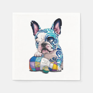 A unique giant French bulldog Napkins