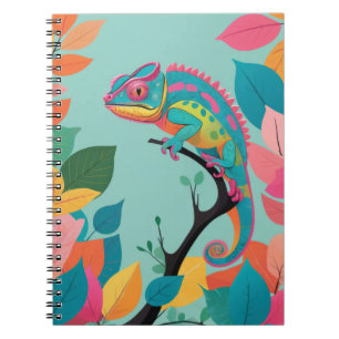 A Unique Notebook Featuring a Vibrant Chameleon