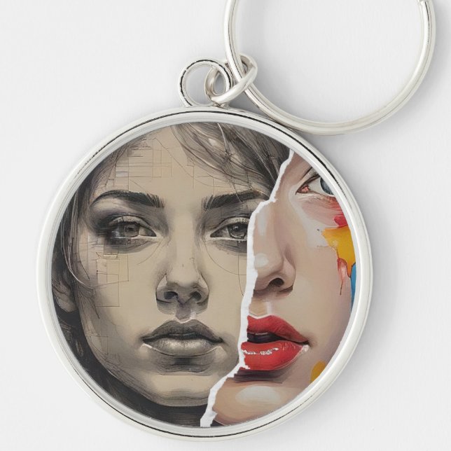 A unique two shade key chain  (Front)