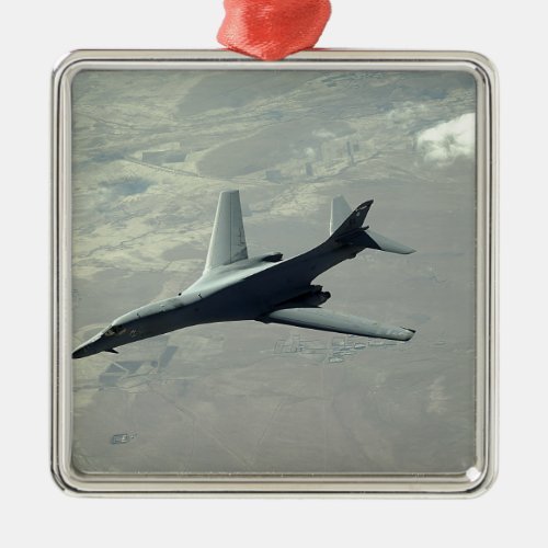 A US Air Force  B_1B Lancer on a combat patrol 2 Metal Ornament