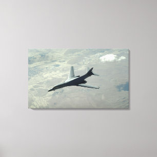 A US Air Force B-1B Lancer on a combat patrol Canvas Print