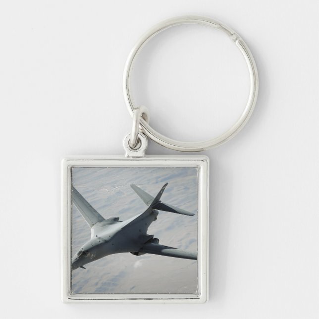 A US Air Force  B-1B Lancer on a combat patrol Keychain (Front)