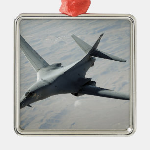 A US Air Force  B-1B Lancer on a combat patrol Metal Ornament