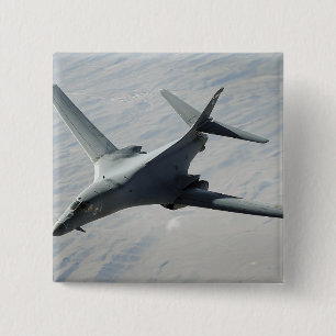 A US Air Force B-1B Lancer on a combat patrol Pinback Button