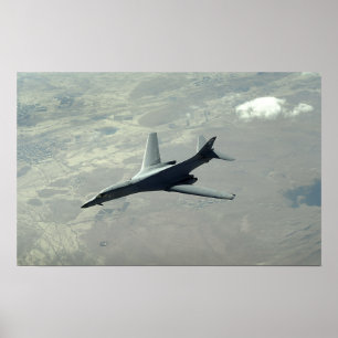 A US Air Force B-1B Lancer on a combat patrol Poster