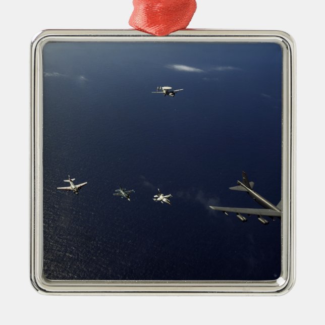 A US Air Force B-52 Stratofortress aircraft 3 Metal Ornament (Front)