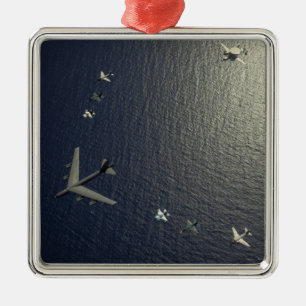 A US Air Force B-52 Stratofortress aircraft Metal Ornament
