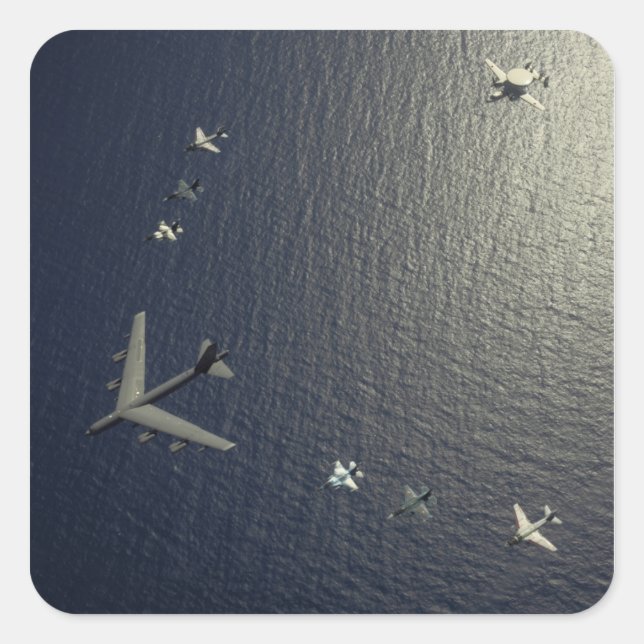 A US Air Force B-52 Stratofortress aircraft Square Sticker (Front)