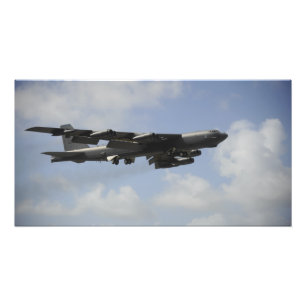 A US Air Force B-52 Stratofortress in flight Photo Print