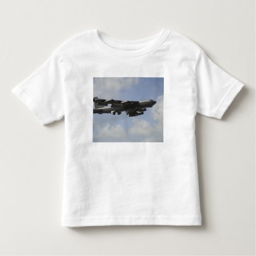A US Air Force B_52 Stratofortress in flight Toddler T_shirt