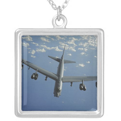 A US Air Force B_52 Stratofortress Silver Plated Necklace