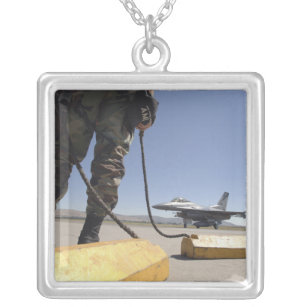 A US Air Force crew chief Silver Plated Necklace