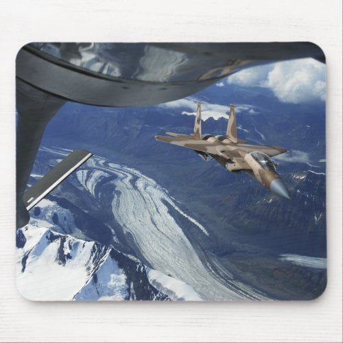 A US Air Force F_15C Eagle positioning itself Mouse Pad