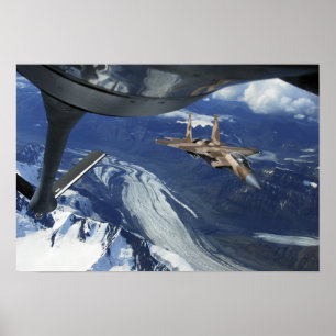 A US Air Force F-15C Eagle positioning itself Poster