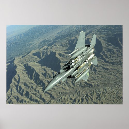 A US Air Force  F_15E Strike Eagle Poster