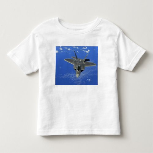 A US Air Force F_22 Raptor in flight near Guam Toddler T_shirt