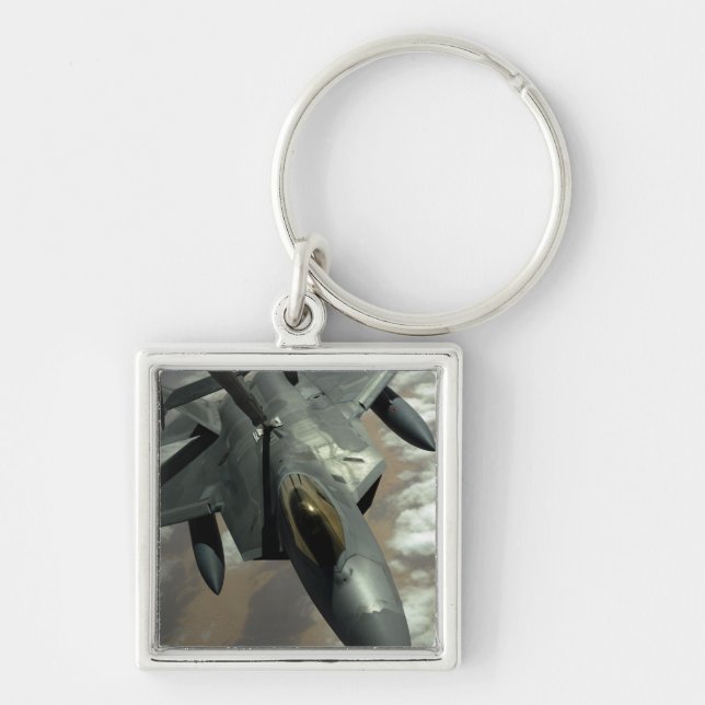 A US Air Force F-22 Raptor is refueled by a KC- Keychain (Front)