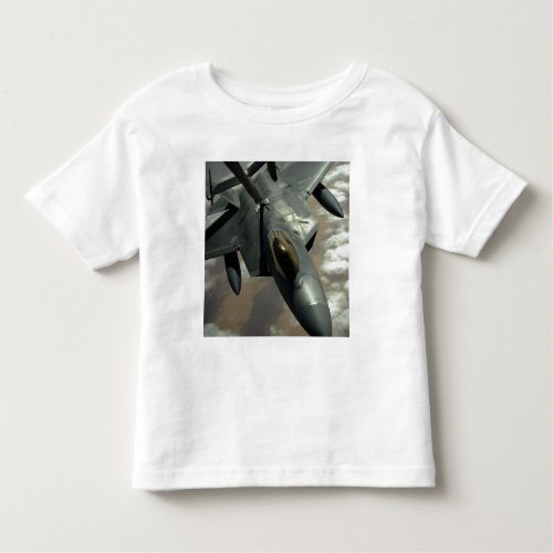 A US Air Force F_22 Raptor is refueled by a KC_ Toddler T_shirt