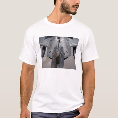A US Air Force F_22 Raptor is refueled T_Shirt