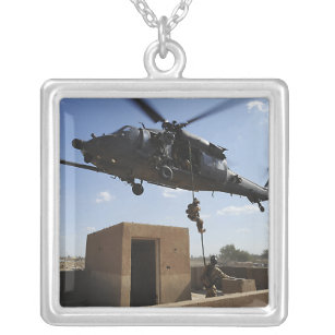 A US Air Force Pararescuemen Silver Plated Necklace