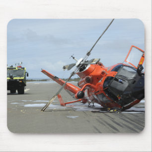 A US Coast Guard MH-65 Dolphin helicopter crash Mouse Pad
