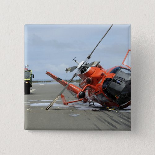 A US Coast Guard MH_65 Dolphin helicopter crash Pinback Button