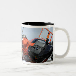 A US Coast Guard MH-65 Dolphin helicopter crash Two-Tone Coffee Mug