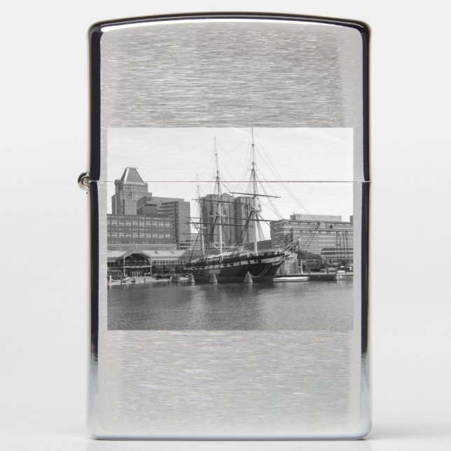 A US Frigate Ship in Baltimore Zippo Lighter (Front)