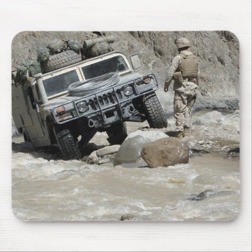 A US Marine guiding the driver of a Humvee Mouse Pad