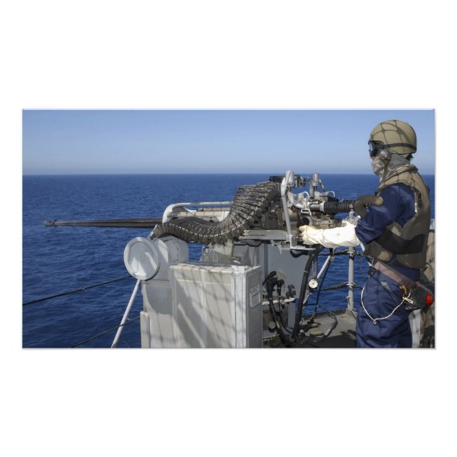 A US Navy Gunner's Mate Photo Print (Front)