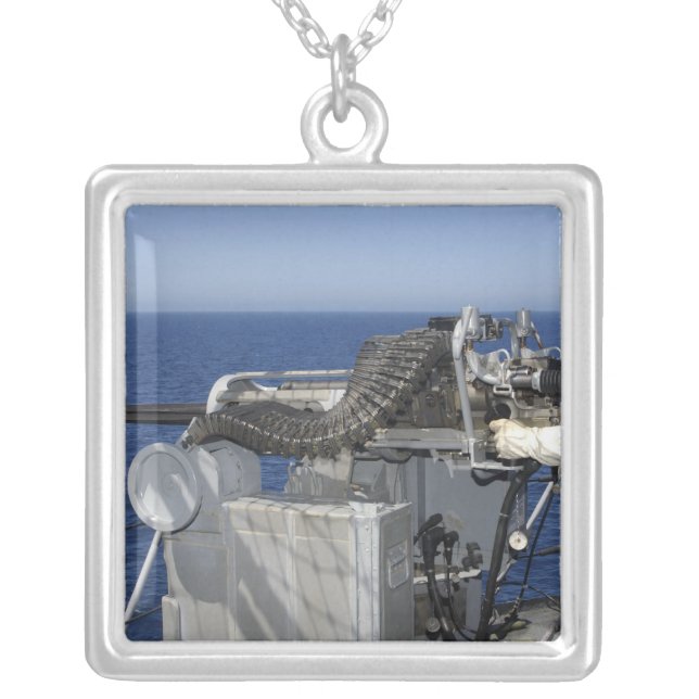 A US Navy Gunner's Mate Silver Plated Necklace (Front)