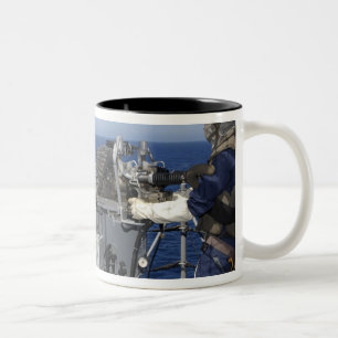 A US Navy Gunner's Mate Two-Tone Coffee Mug