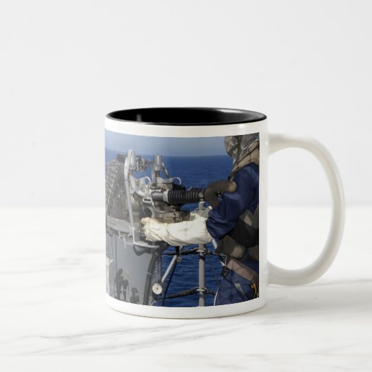A US Navy Gunner's Mate Two-Tone Coffee Mug