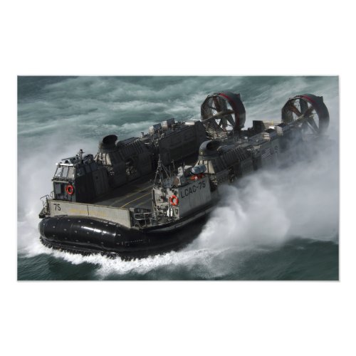 A US Navy Landing Craft Air Cushion Photo Print