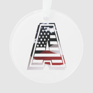 A USA script fab cool Ornament