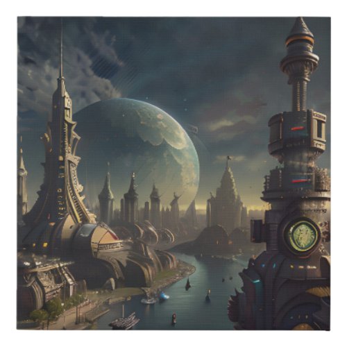 A Utopian Vision of the Future Faux Canvas Print