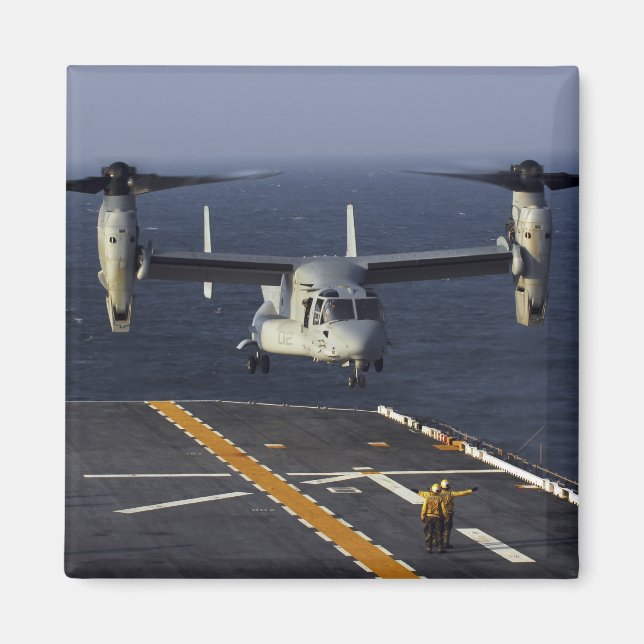 A V-22 Osprey aircraft prepares to land Magnet (Front)