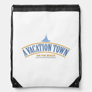 A vacation town on the beach Drawstring Backpack