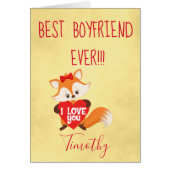 A Valentine for Best Boyfriend Ever Cards (Front)