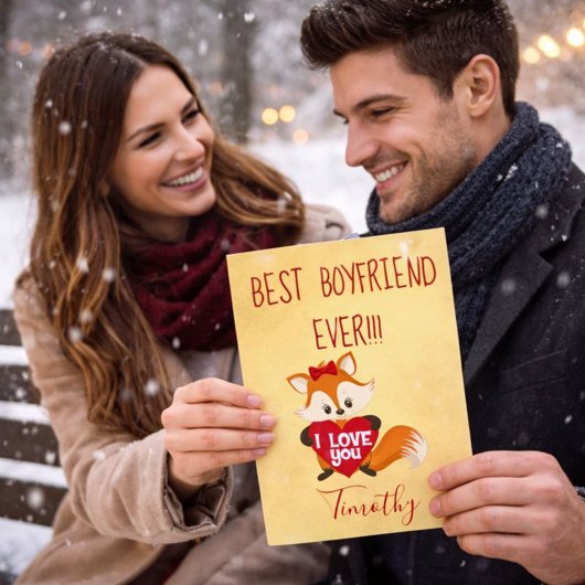 A Valentine for Best Boyfriend Ever Cards