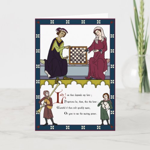 A Valentine for Chess Lovers Holiday Card